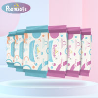 Poomsoft ทิสชูเปียก กระดาษทิชชู่เปียก 10pcs Baby Wipes ปราศจากแอลกอฮอล์ ทิชชู่เปียกพกพา ทิชชุเปียก
