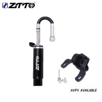 ✆﹍ ZTTO Bicycle Tire Ball Inflator Air Pressure Gauge Mini Lightweight Portable Air Pump Hose Gauge Adapter Tire Inflator Schrader