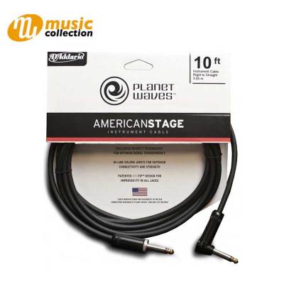 สายแจ็ค Planet Waves American Stage Instrument Cable/Right Angle/10feet