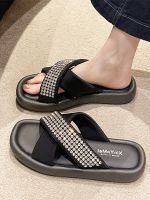 Shoes Woman 2023 Female Slippers Luxury Slides Jelly Flip Flops Platform Med New Designer Flat Glitter Soft Beach PU Rubber Basi