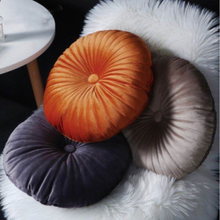 cw-35x35cm-round-pouf-cushion-pumpkin-pleated-floor-soft-throw-room-couch-sofa