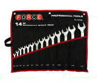 FORCE 5141SC ชุดประแจแหวนข้างปากตาย 14 ชิ้น ประกอบไปด้วย (5/16",3/8",7/16",1/2",9/16",5/8",11/16",3/4",13/16",7/8",15/16", 1, 1-1/8",1-1/4")