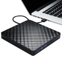 External USB3.0 DVD RW CD Writer Slim Optical Drive Burner Reader Player Tray Type Portable For PC Laptop