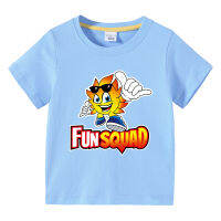 เสื้อซับใน Funsquad การ์ตูนสำหรับเด็กทารกกราฟิกฤดูร้อนเด็กชายเสื้อแขนสั้นสำหรับเด็กหญิงเสื้อยืดตัวบนผ้าฝ้ายแขนสั้นเด็ก0000