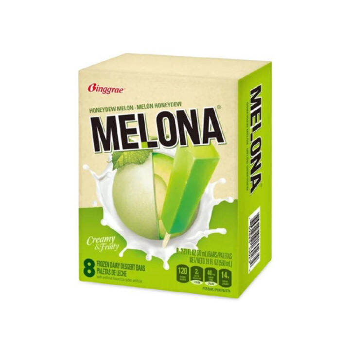 Melona Honeydew Melon Ice Cream Bar (8 x 70mL) Lazada PH