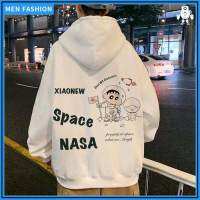 ผู้ชายการ์ตูนพิมพ์เสื้อยืดคลุมด้วยผ้าญี่ปุ่นหลวม hoodies กีฬา