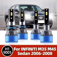 หลอดไฟไฟหน้ารถมอเตอร์ไซค์แบบ LED 15000LM 110W ไฟหน้ารถ H1ไฟ CSP สำหรับ INFINITI M35 M45รถเก๋ง4ประตู2006 2007 2008