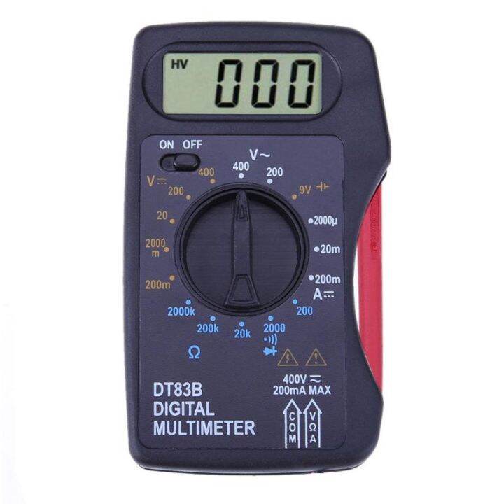 DT83B Pocket Digital Multimeter Ammeter Voltmeter DC/AC Resistor Ohm