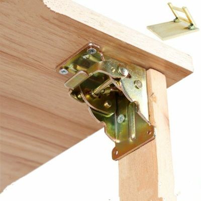 Iron Folding Hinge Table Leg Brackets Foldable for Table Chair Extension Tables Foldable Self Locking Fold Feet Hinges
