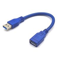 Blue 10CM/20CM/30CM USB 3.0 Extension Cable Type A Male to Female