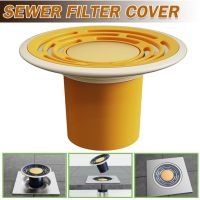 Push Type Anti Stink Floor Drain Cover Bathroom Sink Stopper Hair Catcher Magnetic Suction Sewer Insect-proof Floor Drain Tool Traps Drains