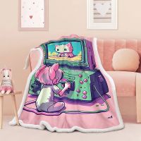 [bed]¤ Cartoon lunch sofas rugs single blanket is office nap double air conditioning blanket to keep warm and comfortable