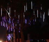 10หลอด50ซม. 2835SMD 520LEDs ฝนดาวตก Rainfall Light Tube Party โคมไฟ Cascading Fairy String F คริสต์มาส Xmas Garden งานแต่งงาน