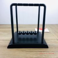 All Black Newton Pendulum Physical Model Newtons Cradle Office Desk Decoration Accessories Study Desk Toys Gift For Children