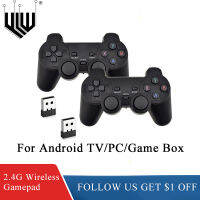 2.4G Wireless Gamepad USB Controller สำหรับ Android TV Box PC วิดีโอเกมคอนโซลกล่องเกม Game Stick สำหรับเด็กของขวัญคริสต์มาส-caicai store