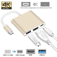 ▲ USB Type C Hub HDMI 4K Adapter USB-C to Converter with 3.0 USB and 3.1 Charging