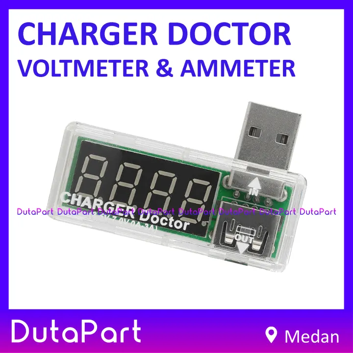 USB Charger Charging Doctor Voltmeter Amperemeter Ammeter Volt Current Lazada Indonesia