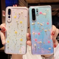 Luxury Real Dried Flower Phone Case For Huawei P40 Pro P30 P20 Lite Honor 30 20 Mate 20 30 Pro Nova 4 5 6 7SE Clear Floral Cover Electrical Safety