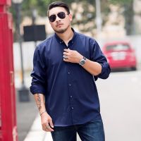 Men Casual Long Sleeve Plus Size Loose Business Shirts