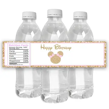 24PCS Water Bottle Labels for Lilo and Stitch Party Supplies, Stitch  Birthday Decorations Stickers for Boys Girls Kids Baby Shower Party Favors
