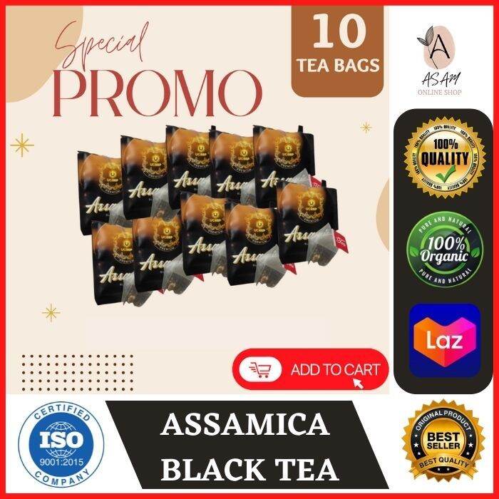 BEST SELLER !!! Assamica Black Tea(TRIAL PACK 10 SACHETS)100 PURE NATURAL ORGANIC SAFE AND