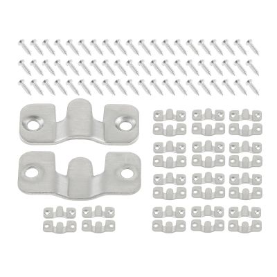 30pcs Z-clips Flush Mount Picture Frame Hanger w/screw Stainless Steel Mountain Bracket Hook 44mm/1.7 for Oil Painting Photo