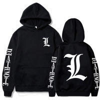 Oversized Men Hoodie Death Note Uni Hoodies Japanese Anime Printed Mens Hoodie Streetwear Fleece Casual Sweatshirt