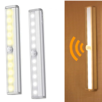 ร้อน Motion Sensor แสงไร้สาย LED ไฟกลางคืนห้องนอนคืนโคมไฟประดับห้องห้องครัวตู้เสื้อผ้าทางเดินตรวจจับแสงตู้บันได