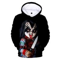 Sudaderas con capucha con estampado 3d para hombres y niños, sudaderas con capucha unisex, Jersey informal, tops de chándal, juego de Halloween, novia de Chucky, muñeca