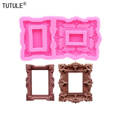 【CW】 Photo frames Decorating Tools Chocolate Border Silicone Molds Baking Moulds polymer clay silicone mould