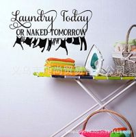 [COD] hot style creative LAUNDIY laundry room wallpaper decoration hip-hop living bedroom wall stickers