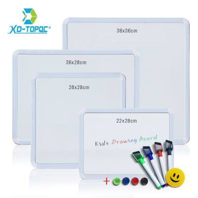 4 Styles Magnetic Whiteboard PVC Frame Message White Board On Fridge Round Angle Decoration Message Drawing Board For Notes WB03