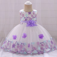 Infant Baby Girl Dress Tulle Baptism Dresses for Girls 1st Year Birthday Beading Lace Appliqued Party Wedding Prom Kids Clothes