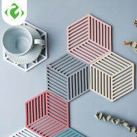 5Pcs Hexagon Silicone Cup Mats Dining Table Placemat Coaster Heat-insulated Bowl Table Decoration Eco-friendly Insulated Pads