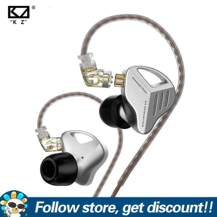 KZ ZVX Earphones 1 Dynamic Earbuds HIFI Bass Music IEM Headphones Metal