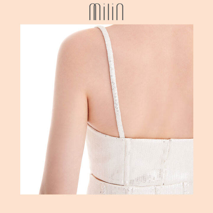 milin-spagetthi-strap-sequin-corset-style-crop-top-เสื้อครอปสายเดี่ยวรัดรูปสไตล์-คอเซ็ต-calima-top