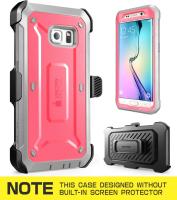 SUPCASE เคสกันกระแทก TPU แบบเต็มตัวที่ทนทานพร้อมซองคลิปสำหรับขอบ Samsung Galaxy S6