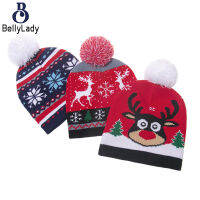 100% Acrylic Christmas Hat Cute Kids Knitted Woolen Hat【fast】