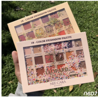 NEE CARA LEOPARD LIVE FREE 18 COLOR EYESHADOW PALETTE N607 พาเลทอายแชโดว 18**ของแท้ พร้อมส่ง