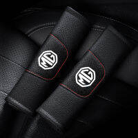 2PCS MG Montego 5 6 GS Maestro GR GT รถหนังแท้เข็มขัดนิรภัยสายรัดแผ่นรองสายคล้องไหล่ Cushion Cover อุปกรณ์ตกแต่ง