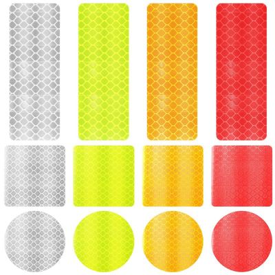 120 Pcs Reflective Tape Reflective Stickers Tape Night Visibility Trailer Reflective Tape Reflector Tape Waterproof for Bikes Clothing Helmet
