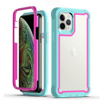 Military Grade Drop Shockproof Phone Case For iPhone13 12 11Pro Max XR XS Max X 7 8 Plus Transparent Armor Full Body Frame Cover