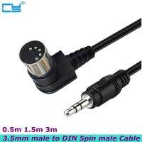 AA 90 Degree MIDI 5P 5 Pin DIN Plug Male To 3.5Mm (1/8In) TRS Stereo Male Jack  Cord Converter 0.5M/1.5M/3M