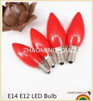 เป็นมูลค่าที่คุณ1ชิ้นเทียน E12/E14หลอดไฟ LED AC220V ไฟภูมิทัศน์แสงสีแดงโคมไฟพลาสติก LED PC