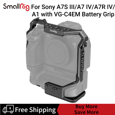 SmallRig โครงใส่กล้อง สำหรับ Sony A7R V / A7S III / A7 IV / A7R IV/A1กับ VG-C4EM อุปกรณ์ยึดแบตเตอรี3594