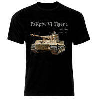 สงครามโลกครั้งที่สองเยอรมนีทหารเกราะ Wehrmacht PzKpfw VI ยานเกราะเสือ1ถังเสื้อยืดเสื้อยืดคอกลมแขนสั้นผ้าฝ้ายฤดูร้อน New