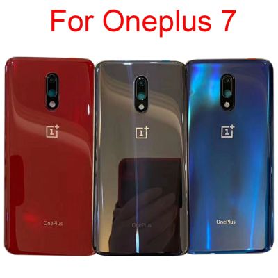 Original Glass Back Case For Oneplus 7 Battery Cover Back Rear Door Housing Replacement Parts For Oneplus7 Back Housing