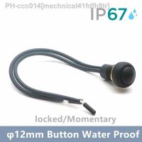 【CW】❀✚  push button switch/with 160mm wire/ φ12mm/Momentary/lock/IP67 FC RoHS/yacht switch