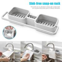 Faucet Soap Sponge Rag Organizer Holders Bathroom Stuff Shelf Drain Kitchen Sink Rack