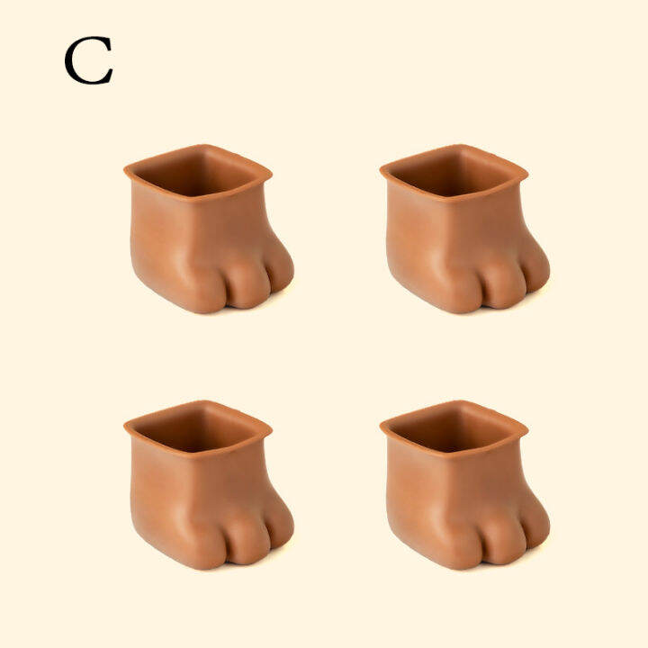 p5u7-4ชิ้นลื่นโต๊ะป้องกันพื้นเฟอร์นิเจอร์ฟุตปกเก้าอี้ถุงเท้าขาเฟอร์นิเจอร์คุ้มครองปกใหม่ทนทานยืดหยุ่นเฟอร์นิเจอร์แผ่น